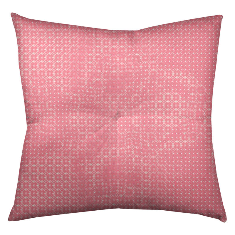 Coussin Katelyn Elizabeth, 30 po x 30 po, Corail / blanc