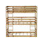 Lit superposé triple en bois d'hévéa avec deux échelles intégrées, garde-corps, lit simple superposé sur lit simple, lit superposé triple amovible-1789901524