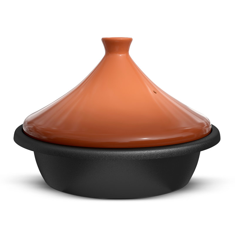 Tajine rond en fonte antiadhésive Kook, Brun