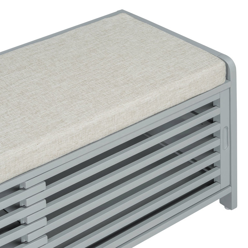 Banc de rangement Toza, Gris