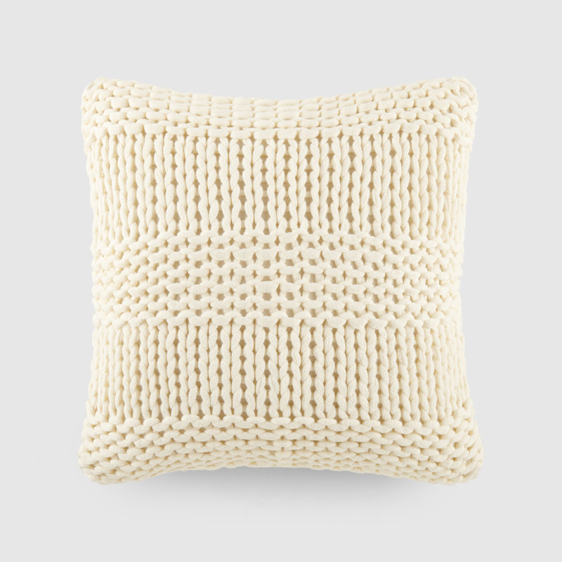 Coussin décoratif Cozy Chunky Knit, Crème, crème