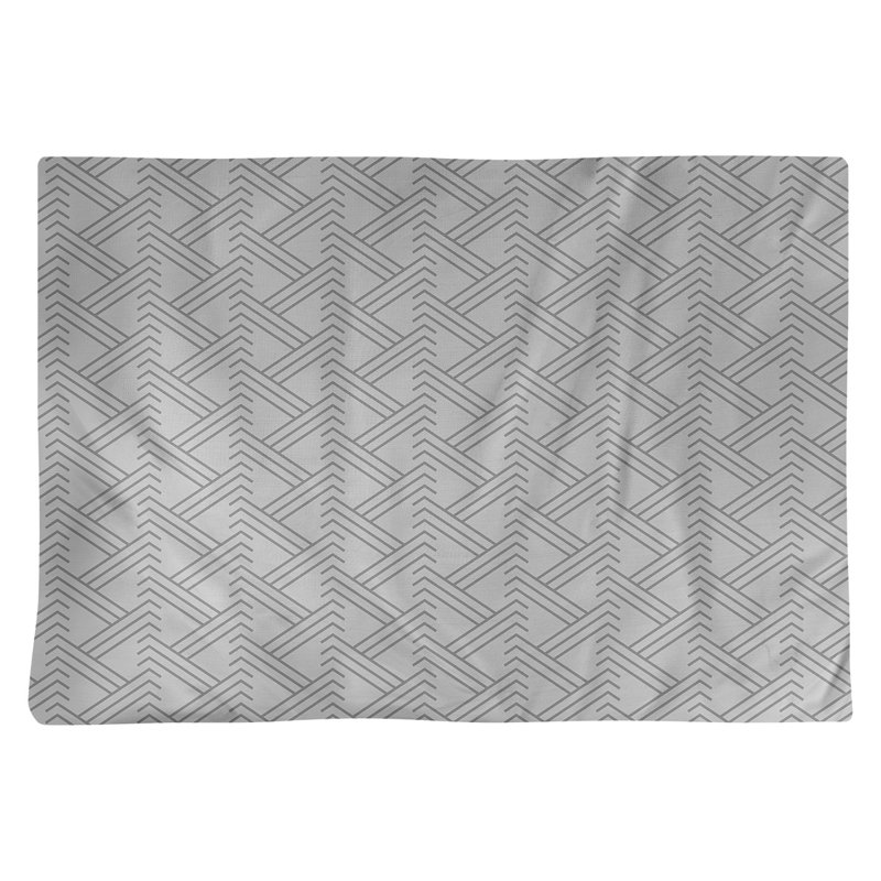 Napperon en coton 18 po classique Zig Zag, Gris clair, Coton
