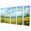 Arc-en-ciel dans le champ de fleurs sauvages - art mural arc-en-ciel - ensemble d'art mural traditionnel-2076702846-2076702843