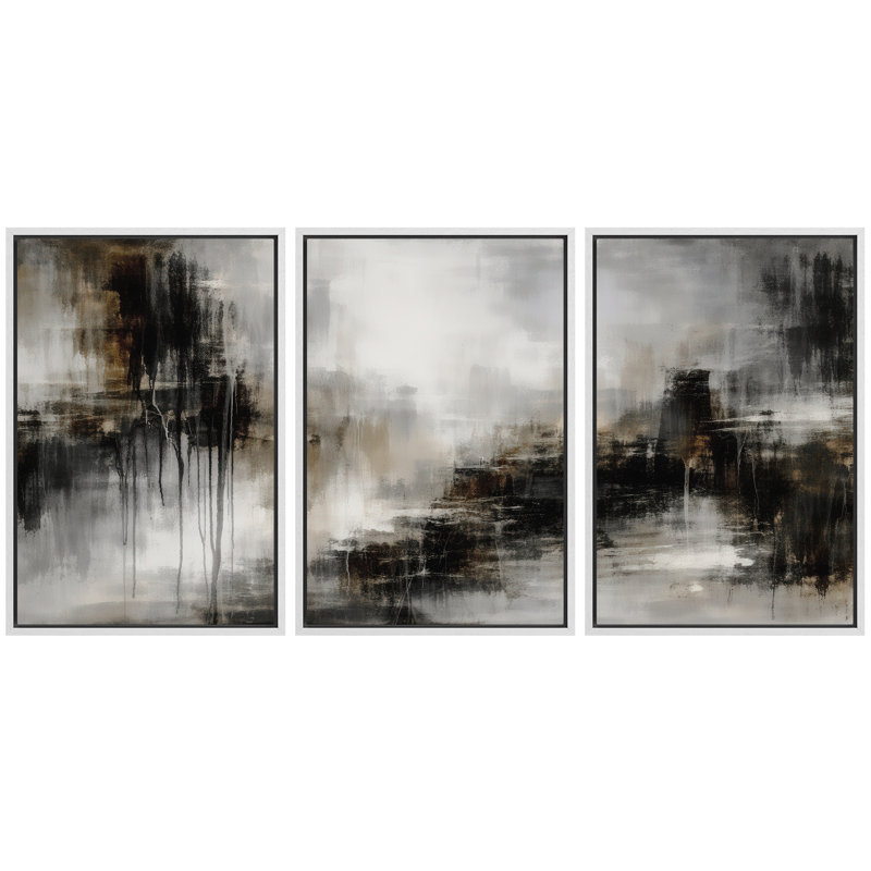 Œuvre d'art minimaliste, paysage neutre, impression sur toile, impression sur toile encadrée, H 36 po x l 72 po