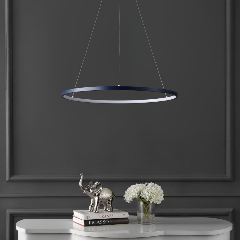 Odin 1-Light LED Unique / Statement Chandelier, 0.75" H x 23.75" W x 23.75" D, Navy