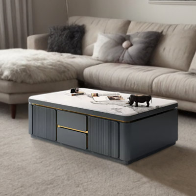 Modern simple light luxury marble coffee table