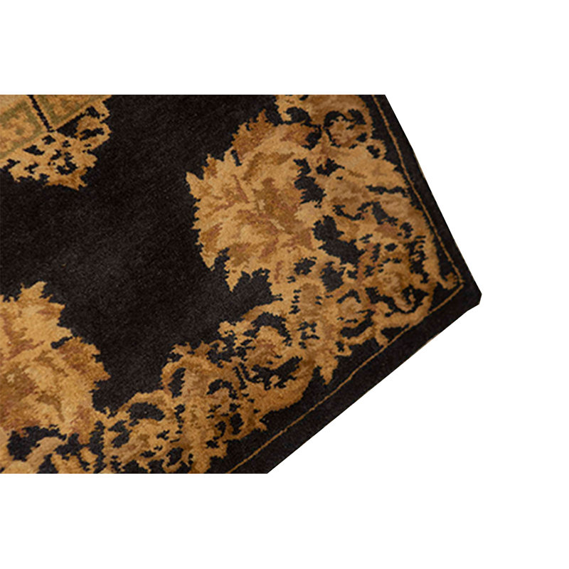 Hand-Knotted High-Quality Black Area Rug