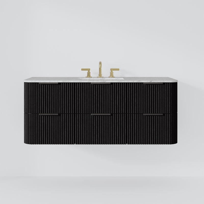 Kensington Floating Vanity 48" Single Vanity, Black