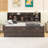 Wooden Captain Bed With Built-In Bookshelves,Three Storage Drawers And Trundle-1933227925-1933227935