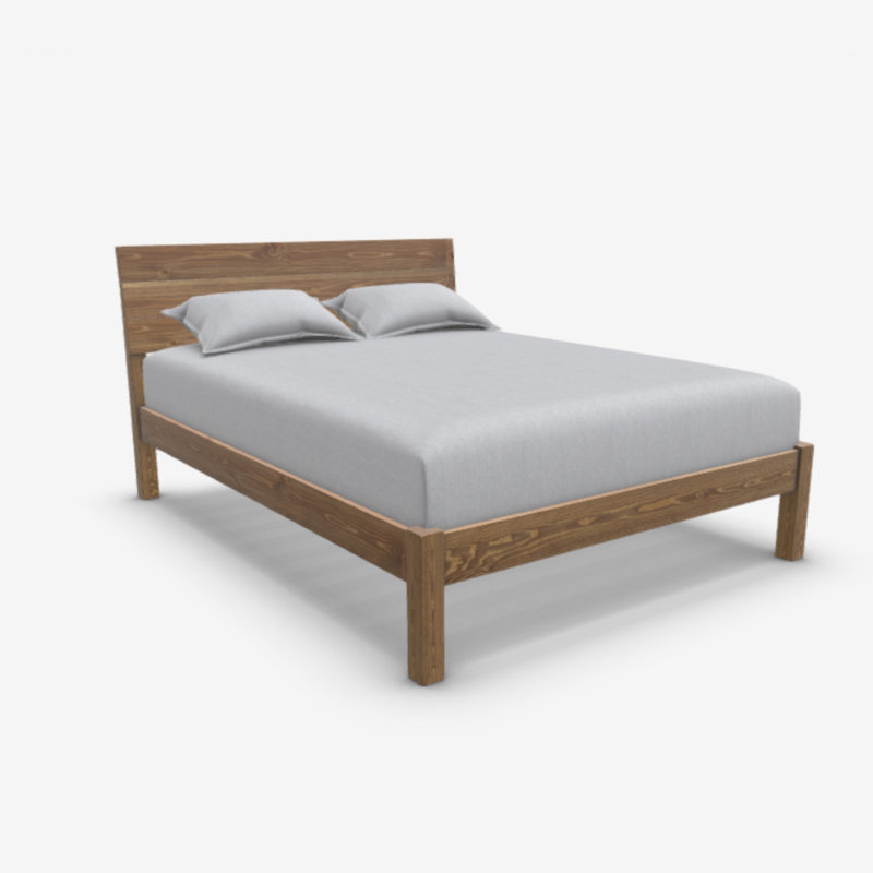 Ivor Solid Wood Bed, Double (4'6), Espresso Wood