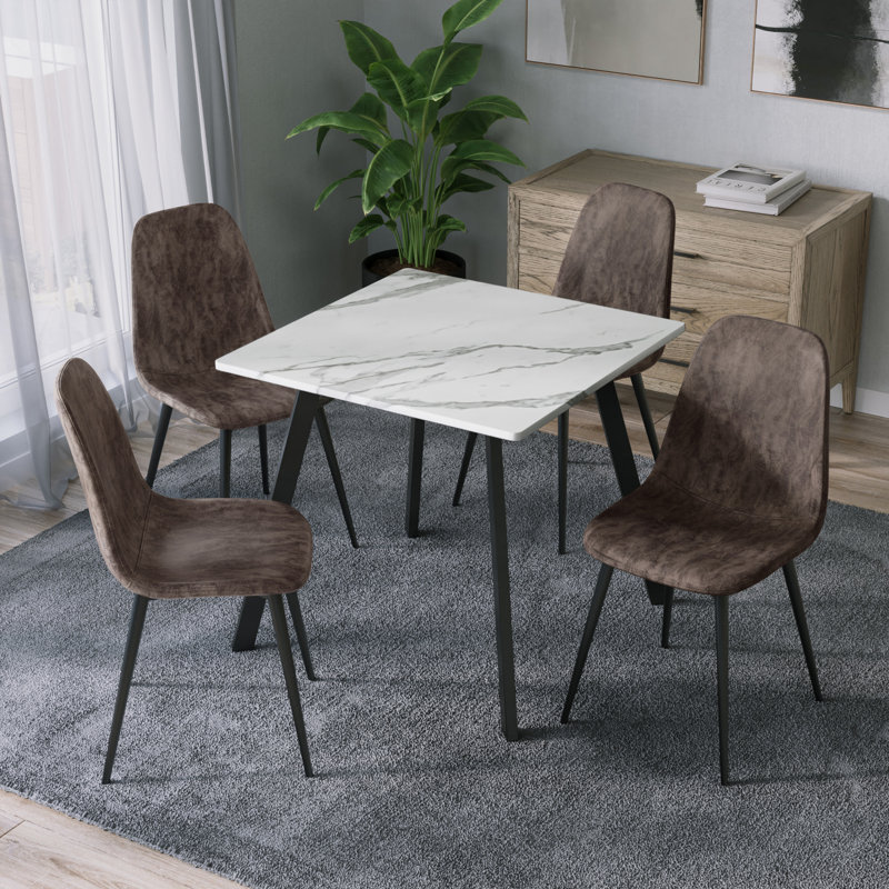 4 - Person Dining Set, Dark Brown