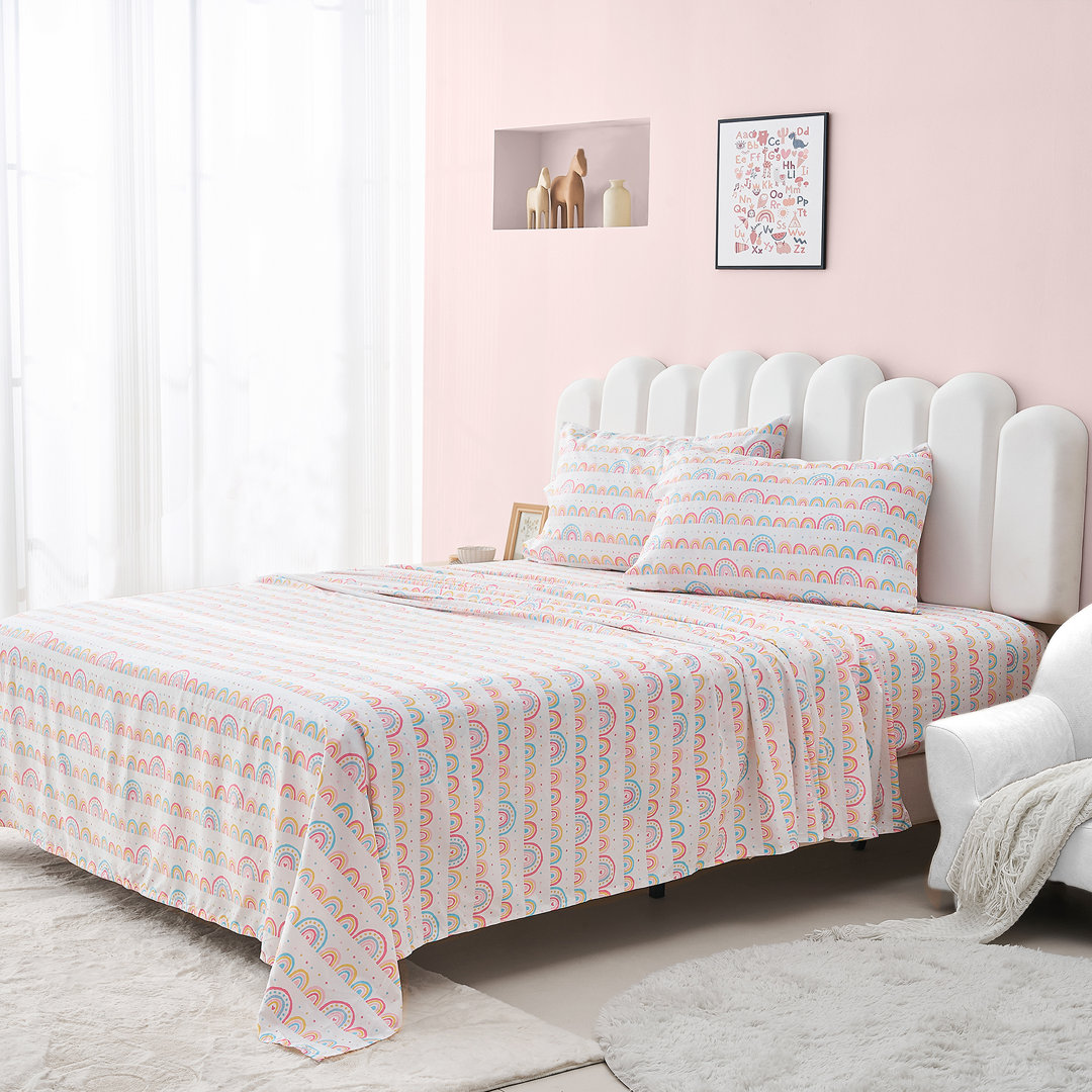 Super Soft Sheet Set With Printed Pattern For For A Cozy And Vibrant Bedroom Wonderful Textile 