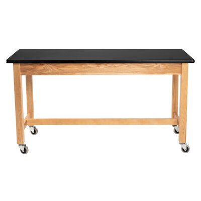 Wood, Book Compartments And Casters Science Table -  National Public Seating, SLT2-2448HBC