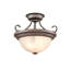 Plafonnier semi-encastré 2 lumières Snediker-889795171-889795173