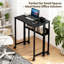 Bureau d'ordinateur 24,8 po pliable avec tablette de rangement, table d'ordinateur portable roulante avec roues verrouillables, poste de travail pliable peu encombrant