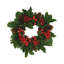 22" Holiday Wreath with Two UV Rated Boxwood Drop-Ins