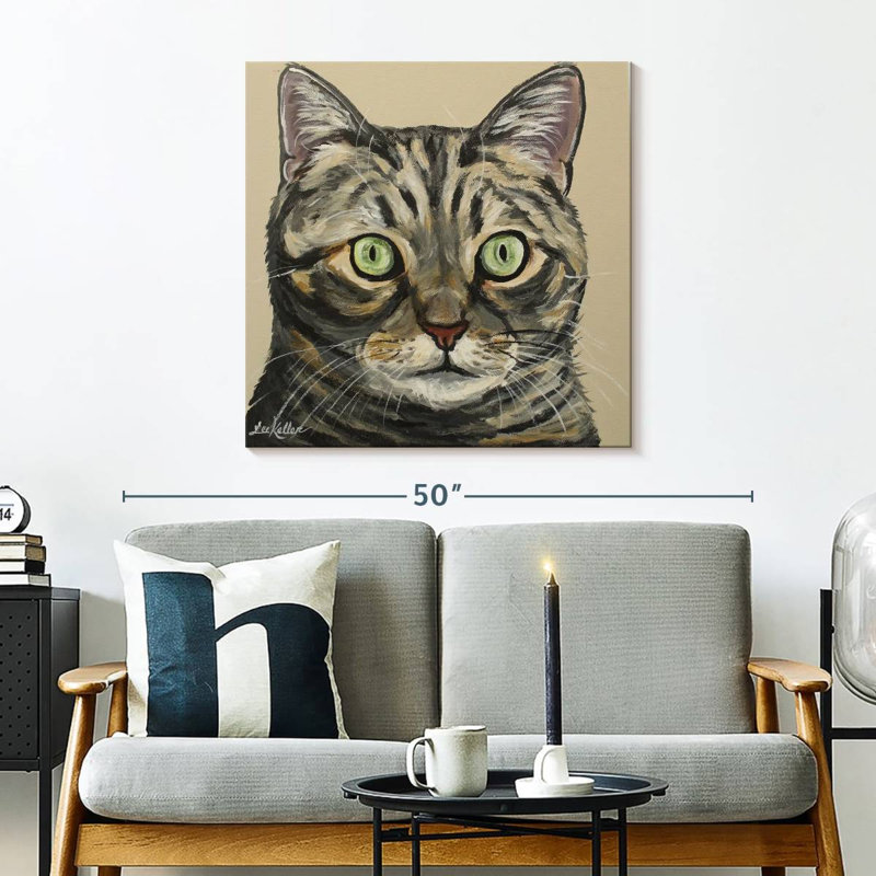 Chat tigré Ontan, H 30 po x l 30 po