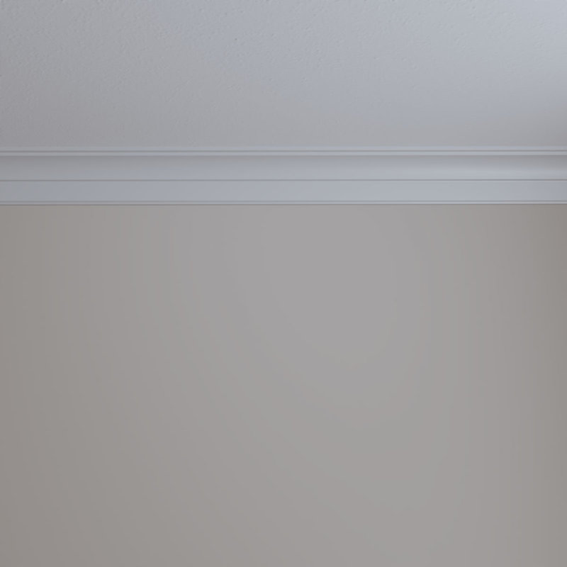 Classic Smooth White Polyurethane Crown Moulding 94.5"
