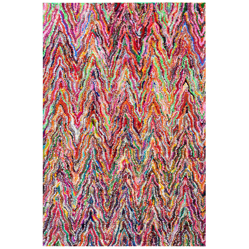 Tapis abstrait performance touffeté à la main Anaheim, Rectangle 3 pi x 5 pi