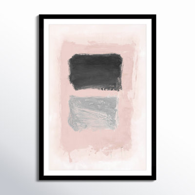 Thomasin Pink, Black And Silver Shimmer I Framed On Paper by  Print