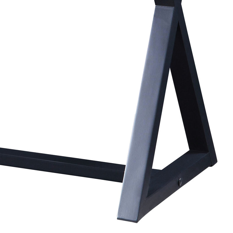 Console Table In Charcoal, With X-shaped Base And Handy Storage Drawer Rectangular Charcoal Practical
