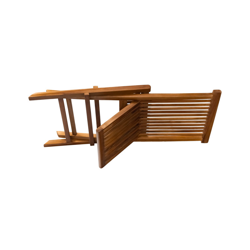Chaise pliante d'extérieur en teck Nordic, Huilé / teint