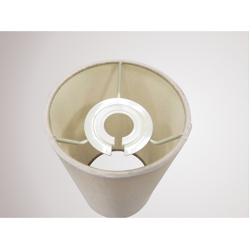 20cm H Faux Silk Drum Lamp Shade, Nude Beige