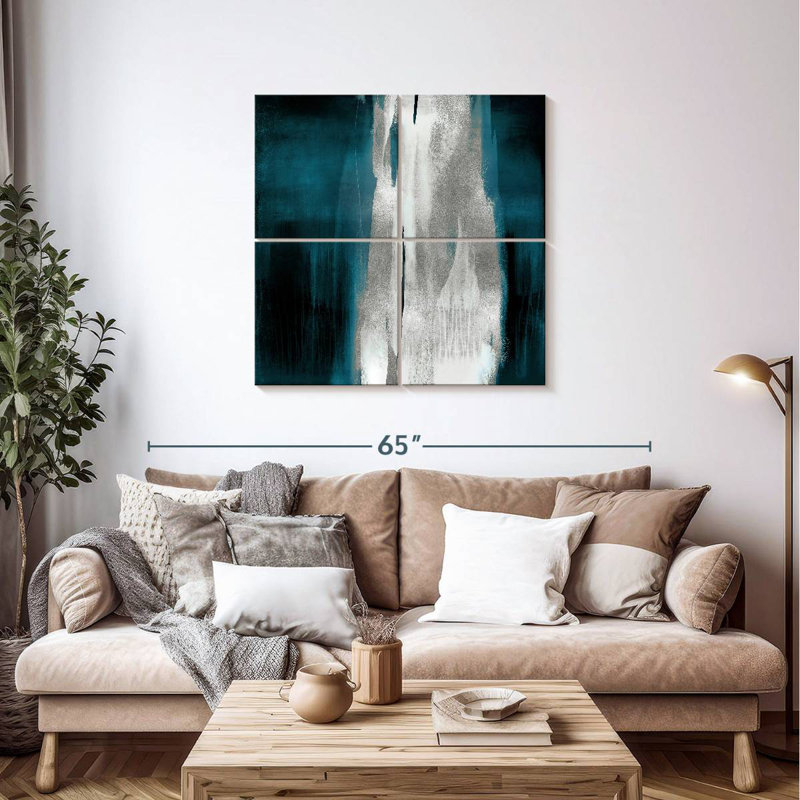 Free Fall Teal With Silver I