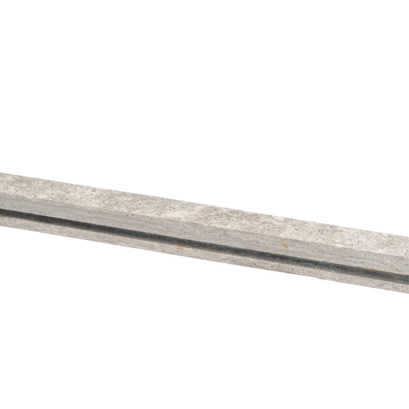 12 x 0.6 Wooden Marble Round Tile Trim, Gray