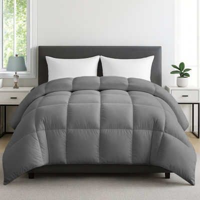 Édredon en microfibre gris de la collection Lux Décor