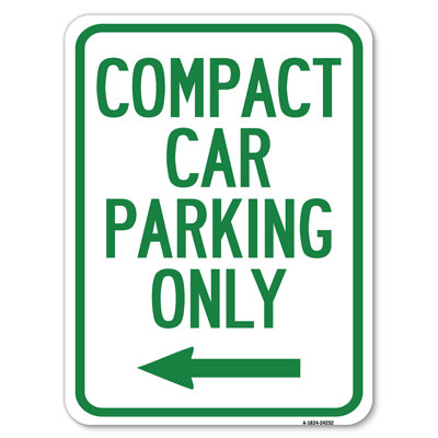 Compact Car Parking Only (With Left Arrow)/24252