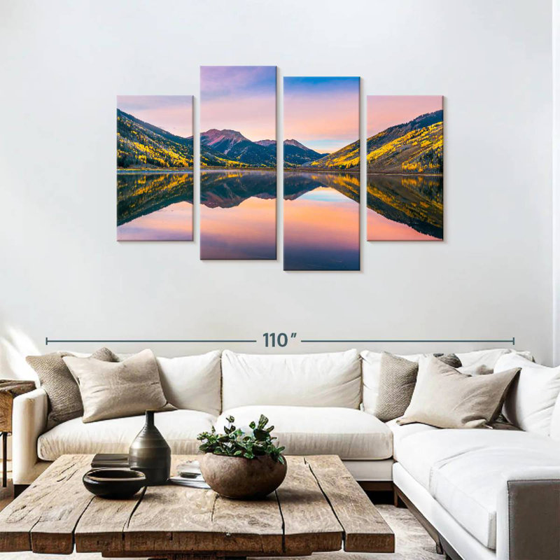 Alvord Lakeside Mountain Red, 48" H x 75" W