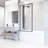 Meridian 34" W x 62" H Fixed Framed Bathtub Screen with 3/8" Glass-75220470