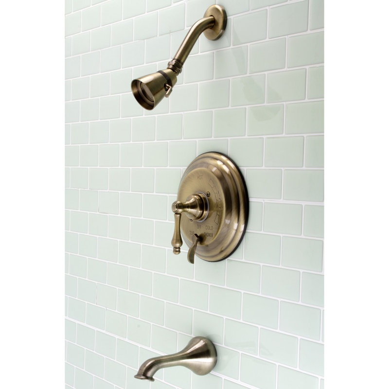 Kingston Brass Restoration Single-Handle Pressure Balanced Tub and Shower Faucet, Oil Rubbed Bronze