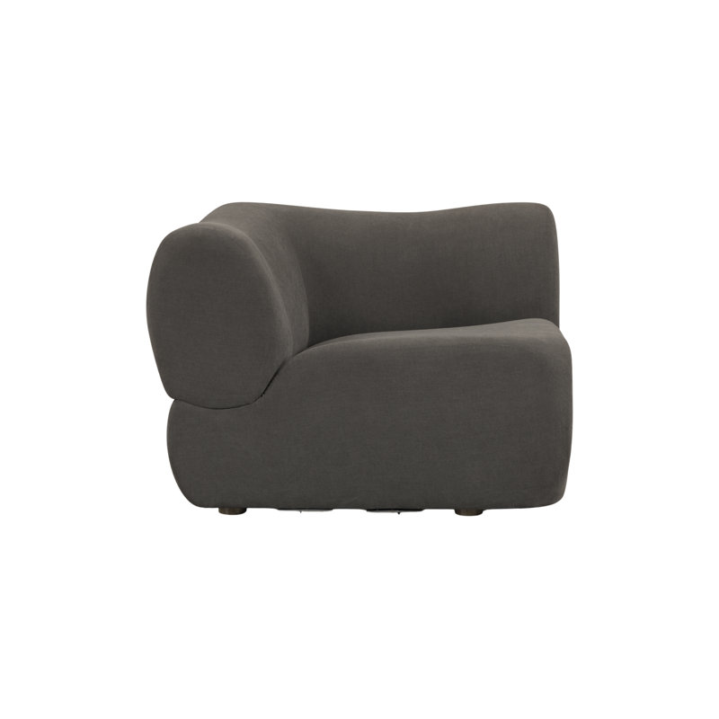 Coin de coin en tissu recyclé gris Zenith, Mélange de polyester gris