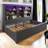 Bookcase Bed with LED Light and Underbed Drawers, Storage Headboard Platform Bed for Teens-1422335685