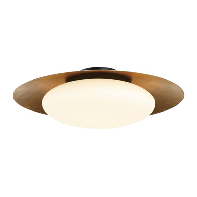 Haines Single Light Glass LED Flush Mount