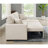 76.5" Linen Blend Upholstered Sectional With Pull-Out Bed And Chaise Storage-1450510949