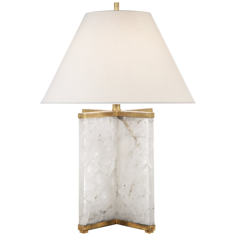 Cameron Table Lamp, Natural Quartz Stone