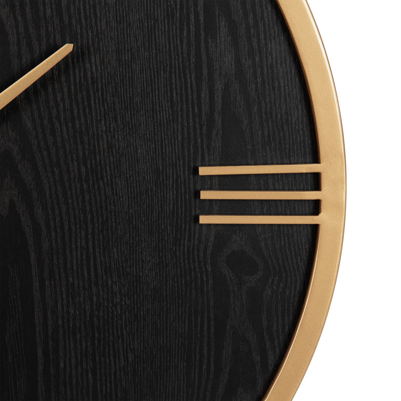Horloge murale Minimal, Noir, noir, noir, noir
