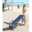 Ensemble de 2 chaises longues de piscine extérieure avec dossier réglable et roulettes-1200974425