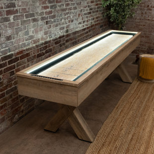 Table de jeu de palets à DEL en chêne blanc American Legend