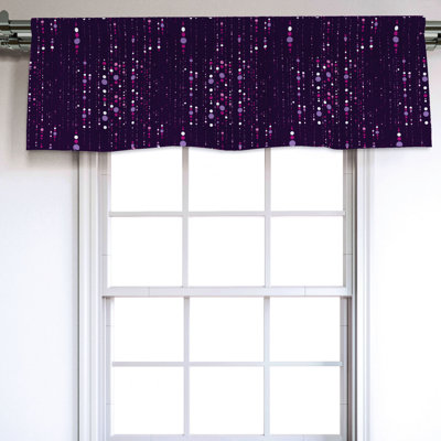 Sateen Abstract Ruffled Window Valance