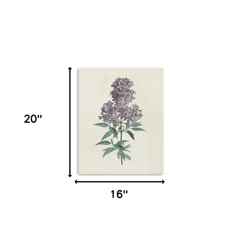 Singulier fleur mauve non encadrée, art mural