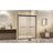 56-60 " X 72" Tempered Glass With Explosion Proof Film, Aluminum Frame Double Sliding Shower Door, "1/4 (6 Mm), Stainless Steel Handle