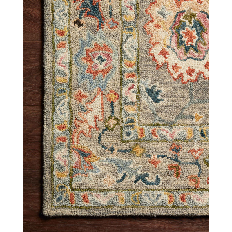 Norge Handmade Stain Resistant Looped Wool Area Rug , Runner 2' x 5'