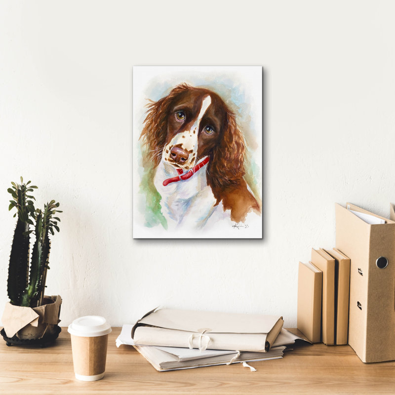 Art mural sur toile Red Barrel Studio® «Must Love Dogs Springer Spaniel» par Lindsay Kivi, H 16 po x l 12 po x P 0,75 po