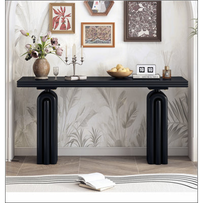Console chic, élégante et luxueuse en placage d'acacia, convenant au vestibule, au couloir, au salon, au vestibule, au couloir
