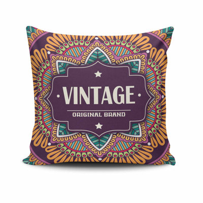 Escalona Decorative Cushion Cover, 17 x 17 Inches, 50% Cotton / 50% Polyester | Machine Washable at 104°F, Ironable, Concealed Zip Closure | Perfect for Living Room, Bedroom, and Stylish Home Décor