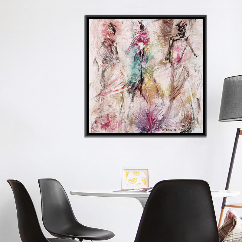«Sans titre», reproduction sur toile, H 26 po x l 26 po x P 1,5 po, Toile encadrée noire, Pas de tapis